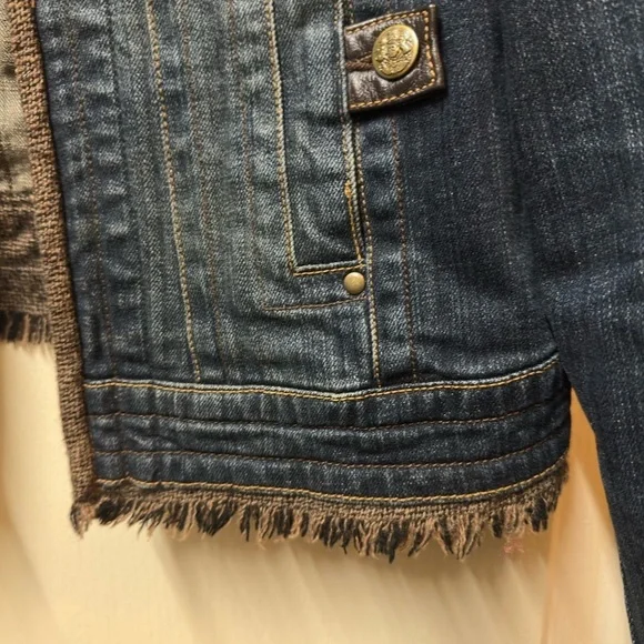 CAbi Blue Jean Jacket with Fringe Detail - Picture 10 of 13